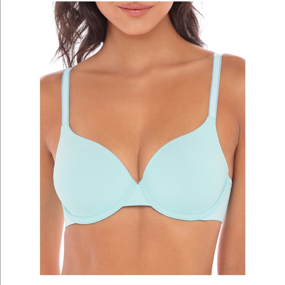 Light Aqua Blue Luxe Full Coverage Bra 38D fits small